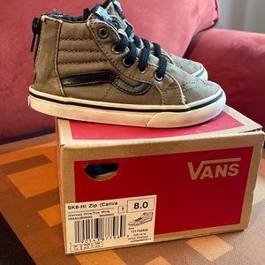 Toddler Vans sk8-Hi Zipper Olive